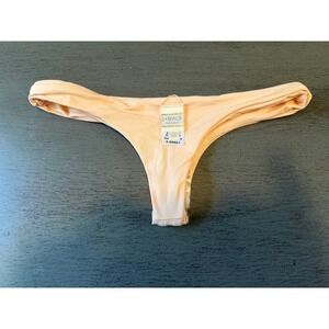 L*Space Itsy Cut Bikini Bottoms Peach Low Rise Cheeky XS NWOT